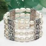 Perlenarmband, Armband, Armkette, Süßwasserperlen, 4145